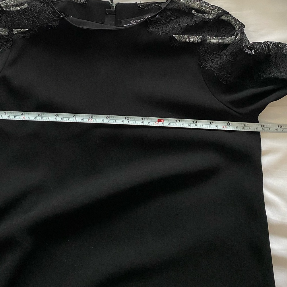 Zara black lace mini dress - Picture 6 of 7